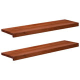Window Sills 2 pcs Brown 90 x 30 x 2 cm Solid Beech Wood 42048273
