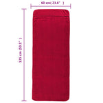 Beach Towels 6 pcs Burgundy 60x135 cm Fabric 400 GSM 3157057