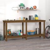 Work Bench Honey Brown 180x50x80 cm Solid Wood Pine 822514