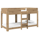 Bunk Bed for Kids Artisan Oak 80 x 200 cm Engineered Wood 3410530