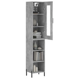 Highboard Concrete Grey 34,5x34x180 cm Engineered Wood 3199373