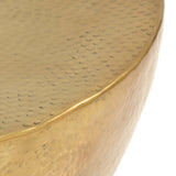 Coffee Table Hammered Aluminium 70x30 cm Brass 246508