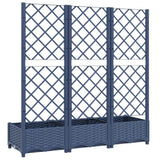 Garden Planter with Trellis Blue Grey 120x40x121.5 cm PP 318252