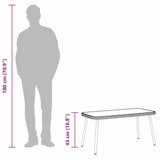 Coffee Table Brown and Black 90 x 45 x 43 cm 4108268