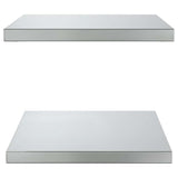 Wall Shelves 2 pcs 50x40 cm Silver Stainless Steel 30284