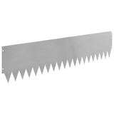 Lawn Edging 10 pcs 103 x 25 cm Steel Silver 8008500