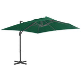 Cantilever Garden Parasol Green Fabric with a PA coating Large 44634