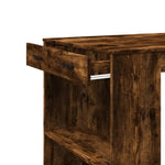 ZNTS Bar Table Smoked Oak102x70x103.5 cm Engineered Wood 3309325