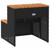 Hot Tub Step Black 50x50x50,5 cm Poly Rattan and Solid Acacia 4103940
