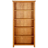 5-Tier Bookcase 70x22x140 cm Solid Oak Wood 331736