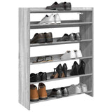 Shoe Rack Grey Sonoma 80x25x100 cm Engineered Wood 859901