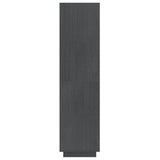 Book Cabinet/Room Divider Grey 40x35x135 cm Solid Pinewood 810851