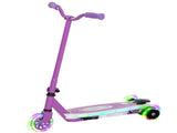 Electric Scooter for Kids Aged 4-7 Years, with Flashing LED Lights, Rear Auxiliary Wheels, Purple T3398P349469