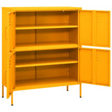 Storage Cabinet Mustard Yellow Steel Medium Storage Cabinet 336137
