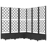 Garden Planter with Trellis Black 120x120x121.5 cm PP 318276