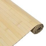 Rug Rectangular Light Nature 100x300 cm Bamboo 376813