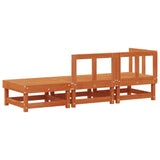 Sectional Sofa Units Wax Brown 183 x 61 x 62 cm Solid Pine Wood 865421