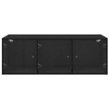 Wall Cabinet Black Oak 102 x 37 x 35 cm Engineered Wood 882921