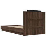 Bed Frame without Mattress Brown Oak 90x200 cm 3209946