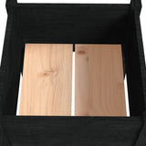 Garden Planters 2 pcs Black 40x40x70 cm Solid Pinewood 810798
