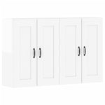 Wall Mounted Cabinets 2 pcs High Gloss White Engineered Wood 3197989
