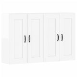 Wall Mounted Cabinets 2 pcs High Gloss White Engineered Wood 3197989
