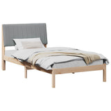 Bed Frame with Headboard Brown 100 x 200 cm Solid Pine Wood 878909