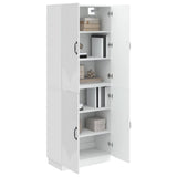 Cabinet Set 2 pcs High Gloss White Engineered Wood 3416785