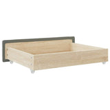 Bed Storage Drawers 2 pcs Light Grey Engineered Wood and Velvet 833928