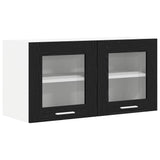 Hanging Cabinet Black Oak and White 80 x 31 x 40 cm 884228