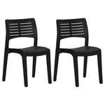 Garden Chairs 2 pcs Anthracite Polypropylene 317728
