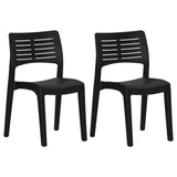 Garden Chairs 2 pcs Anthracite Polypropylene 317728