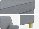 XL Armchair with Cushions Light Grey Fabric 42043483