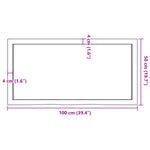 Table Top 100x50x cm Untreated Solid Wood Oak 3156304