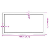 Table Top 100x50x cm Untreated Solid Wood Oak 3156304
