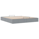 Ottoman Bed Frame without Mattress Light Grey Super King Fabric 3310922