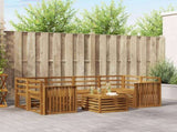 Outdoor Sofa Set 7 pcs Natural Solid Acacia Wood 3374444