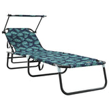 Folding Sun Lounger Folding Multicolour 190 x 57 x 81 cm Oxford 42003133