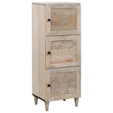 Highboard White 40 x 33 x 110 cm Solid mango wood 4018145