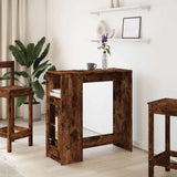 Bar Table with Racks Smoked Oak 101x40x103.5 cm Engineered Wood 854368