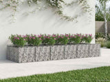 Gabion Raised Bed 2 pcs Silver 3422219