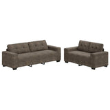 Sofa 2 pcs Dark Grey Fabric 3324720