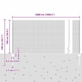 Fence and Post Silver 1 x 50 m Steel 3336396