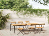 Garden Chair Set of 6 Brown Solid Acacia wood Standard 3152106