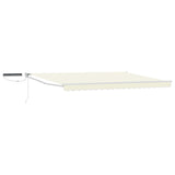 Electric Retractable Awning Cream and White 4 x 3 m 3419969
