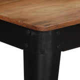 Dining Table Solid Acacia Wood and Steel 120x60x76 cm 246295