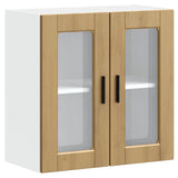 Kitchen Wall Cabinet with Glass Door Porto Artisan Oak 854156