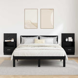 Bedside Cabinet with Drawer 2 pcs Black Oak 50 x 32.5 x 80cm 880497