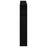 LED Headboard Black Oak 140 x 18.5 x 103.5 cm Engineered Wood 862212