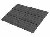 Decking Tile 6 pcs Black 60 x 30 cm WPC 42046688